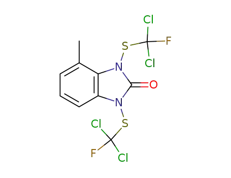 1,3-bis-(dichloro-fluoro-methylsulfanyl)-4-methyl-1,3-dihydro-benzoimidazol-2-one