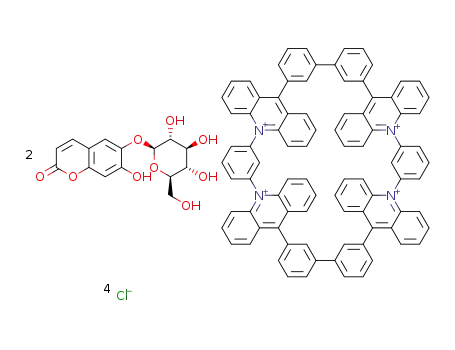 C<sub>88</sub>H<sub>56</sub>N<sub>4</sub><sup>(4+)</sup>*4Cl<sup>(1-)</sup>*2C<sub>15</sub>H<sub>16</sub>O<sub>9</sub>