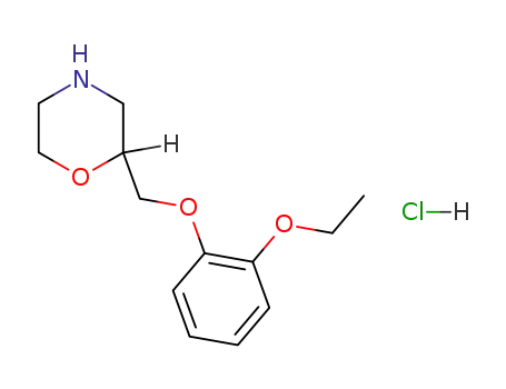 Molecular Structure of 35604-67-2 (2-[(2-ethoxyphenoxy)methyl]morpholine hydrochloride)