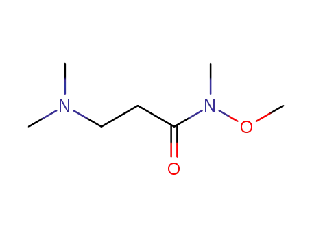 Molecular Structure of 405212-55-7 (Propanamide, 3-(dimethylamino)-N-methoxy-N-methyl- (9CI))