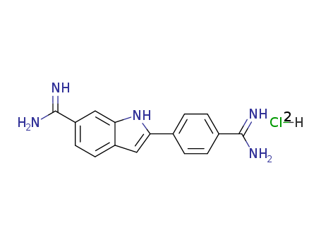 1H-Indole-6-carboximidamide,2-[4-(aminoiminomethyl)phenyl]-, hydrochloride (1:2)