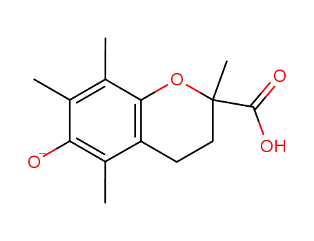 2-Carboxy-2,5,7,8-tetramethyl-chroman-6-ol anion