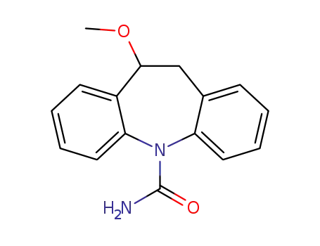 Molecular Structure of 98253-74-8 (10,11-dihydro-10-methoxy-5H-dibenzo[b,f]azepine-5-carboxamide)