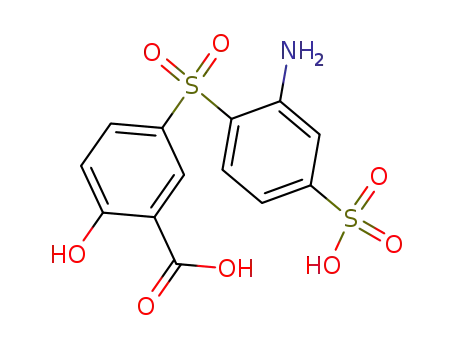 Molecular Structure of 6421-84-7 (5-[(2-amino-4-sulphophenyl)sulphonyl]salicylic acid)