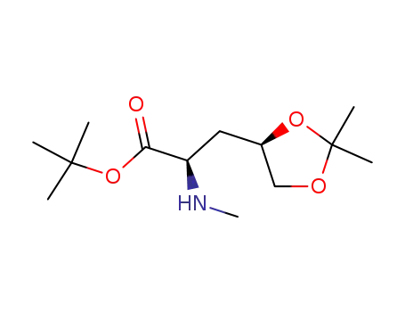 Molecular Structure of 192506-32-4 (t-butyl (2R,4R)-4,5-isopropylidenedioxy-2-(methylamino)pentanoate)