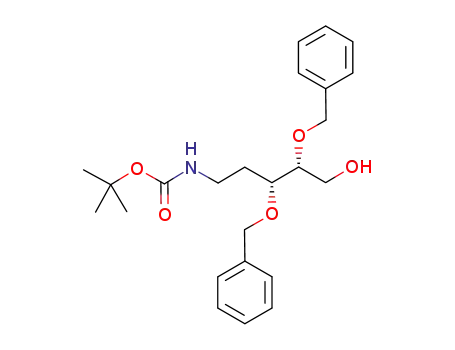 Molecular Structure of 943135-38-4 ((2R,3R)-5-[N-(tert-butoxycarbonyl)amino]-2,3-dibenzyloxypentan-1-ol)