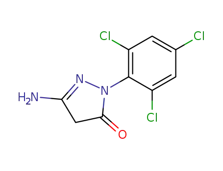 Molecular Structure of 27241-31-2 (1-(2,4,6-Trichlorophenyl)-3-amino-pyrazolin-5-one)