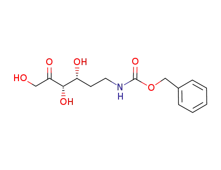 Molecular Structure of 121742-14-1 ((3S,4R)-6-[(benzyloxycarbonyl)amino]-5,6-dideoxyhex-2-ulose)
