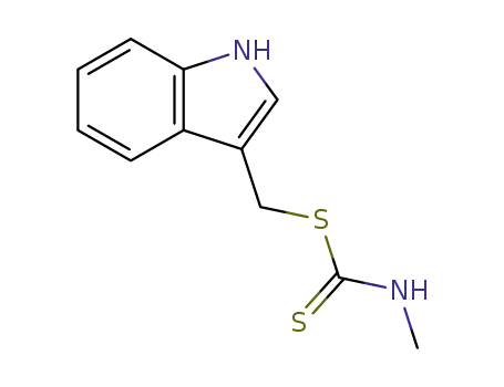 Molecular Structure of 1395069-51-8 (N-methyl-S-(3-indolylmethyl)carbamodithioate)