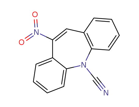 Molecular Structure of 78880-63-4 (10-nitro-5H-dibenz[b,f]azepine-5-carbonitrile)