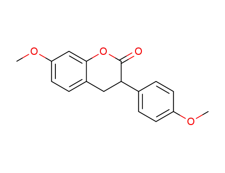 Molecular Structure of 1404301-54-7 (7-methoxy-3-(4-methoxyphenyl)hydrocoumarin)