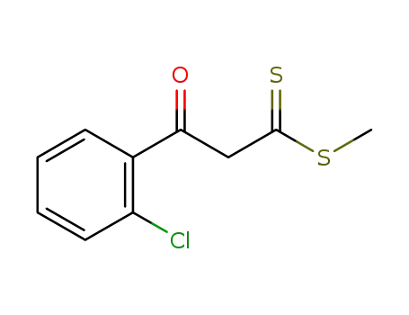 Molecular Structure of 1429790-14-6 (methyl 3-(2-chlorophenyl)-3-oxopropanedithioate)