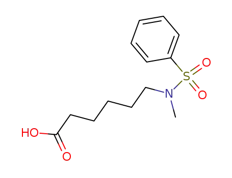Molecular Structure of 46948-72-5 (6-[methyl(phenylsulphonyl)amino]hexanoic acid)
