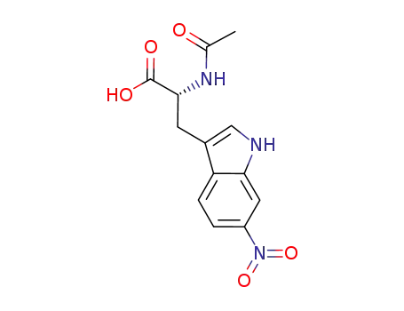 Molecular Structure of 1029430-16-7 (N<sup>α</sup>-acetyl-6-nitro-D-tryptophan)