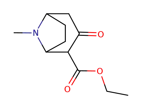 Molecular Structure of 100055-81-0 (3-oxo-tropane-2-carboxylic acid ethyl ester)