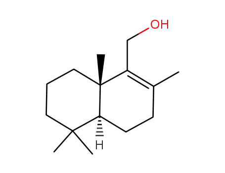 Molecular Structure of 124377-31-7 ((+)-[(4aS,8aS)-2,5,5,8a-tetramethyl-3,4,4a,5,6,7,8,8a-octahydronaphthalen-1-yl]methanol)