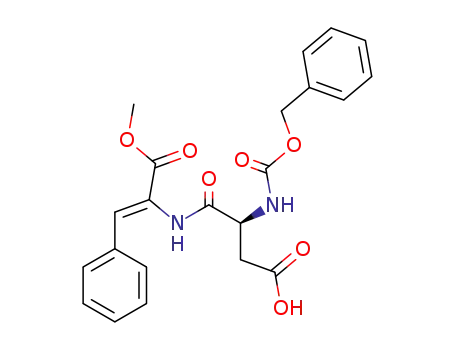 Molecular Structure of 100101-48-2 ((S)-3-Benzyloxycarbonylamino-N-((Z)-1-methoxycarbonyl-2-phenyl-vinyl)-succinamic acid)