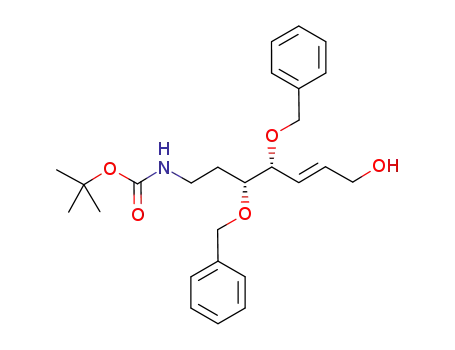 Molecular Structure of 943135-39-5 ((4R,5R)-7-[N-(tert-butoxycarbonyl)amino]-4,5-dibenzyloxy-2-hepten-1-ol)