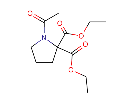 Molecular Structure of 114987-06-3 (1-acetyl-2,2-bis(ethoxycarbonyl)pyrrolidine)