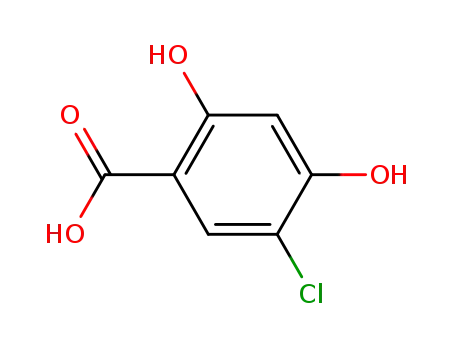 Molecular Structure of 67828-44-8 (2,4-DIHYDROXY-5-CHLOROBENZOIC ACID)