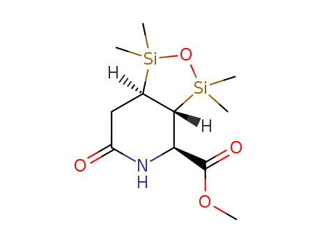 Molecular Structure of 1333312-83-6 ((3aR,4R,7aR)-methyl octahydro-1,1,3,3-tetramethyl-6-oxo-[1,2,5]oxadisilolo[3,4-c]pyridine-4-carboxylate)