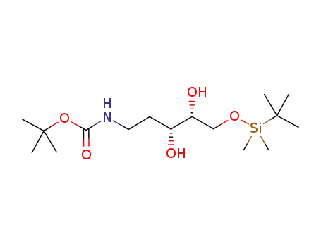 Molecular Structure of 943135-44-2 ((2R,3R)-5-[N-(tert-butoxycarbonyl)amino]-1-(tert-butyl-dimethylsilyloxy)pentan-2,3-diol)