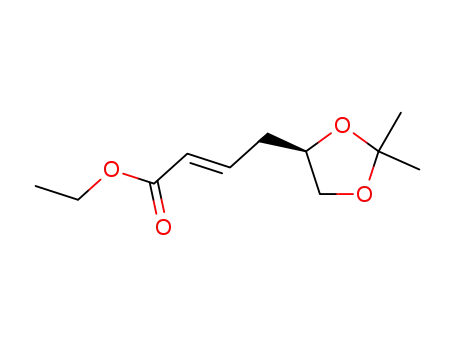 Molecular Structure of 322765-15-1 ((E)-ethyl 4-((R)-2,2-dimethyl-1,3-dioxolan-4-yl)but-2-enoate)