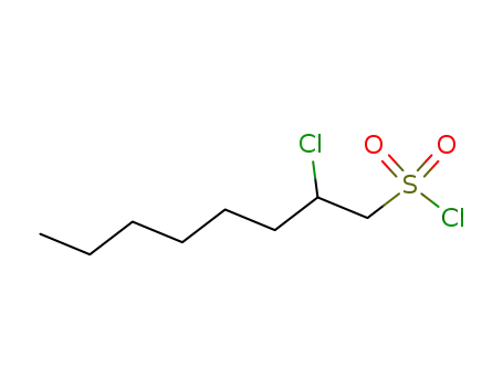 Molecular Structure of 83633-57-2 (2-Chlorooctane-1-sulfonyl chloride)