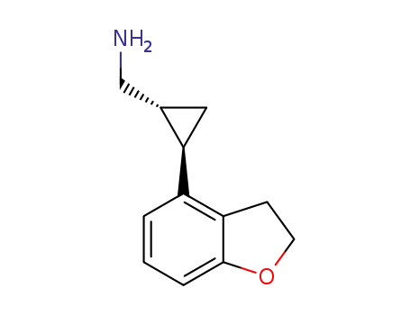Molecular Structure of 1400898-49-8 (((1R,2R)-2-(2,3-dihydrobenzofuran-4-yl)cyclopropyl)methanamine)