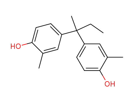 Molecular Structure of 6420-65-1 (4,4'-(1-methylpropylidene)bis[o-cresol])