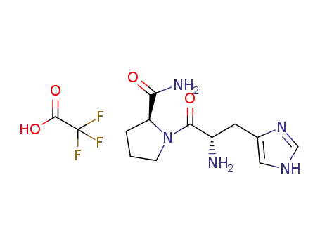 Molecular Structure of 74528-30-6 (trifluoroacetate salt of L-histidyl-L-prolinamide)