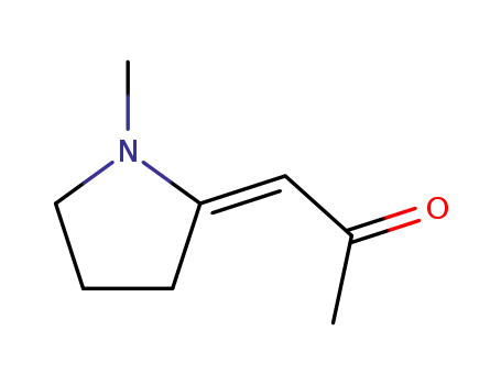 Molecular Structure of 126412-05-3 (2-Propanone, 1-(1-methyl-2-pyrrolidinylidene)-, (E)- (9CI))