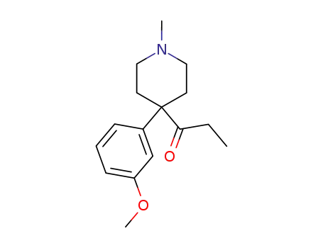 Molecular Structure of 43152-59-6 (1-[4-(3-methoxy-phenyl)-1-methyl-piperidin-4-yl]-propan-1-one)