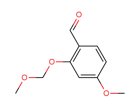 Molecular Structure of 124555-63-1 (4-Methoxy-2-(MethoxyMethoxy)benzaldehyde)