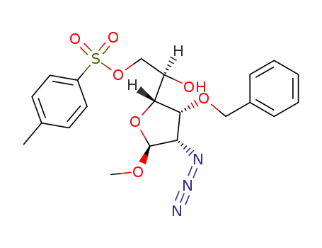 Toluene-4-sulfonic acid (R)-2-((2R,3R,4S,5S)-4-azido-3-benzyloxy-5-methoxy-tetrahydro-furan-2-yl)-2-hydroxy-ethyl ester