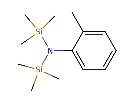 Molecular Structure of 126742-78-7 (1,1,1-Trimethyl-N-(2-methylphenyl)-N-(trimethylsilyl)silanamine)