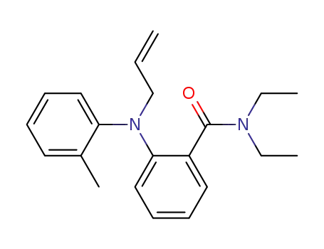 Molecular Structure of 332081-67-1 (2-(allyl-<i>o</i>-tolyl-amino)-<i>N</i>,<i>N</i>-diethyl-benzamide)