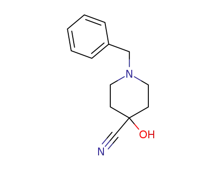 Molecular Structure of 6094-60-6 (1-BENZYL-4-CYANO-4-HYDROXYPIPERIDINE)