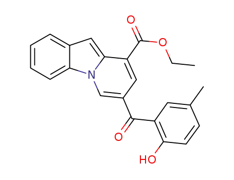 Molecular Structure of 1168003-46-0 (1-ethoxycarbonyl-3-(2'-hydroxy-5'-methyl-benzoyl)-benzo[b]indolizine)