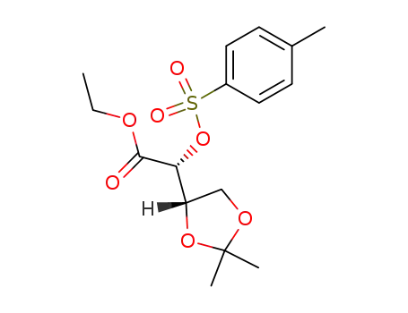 Molecular Structure of 126946-53-0 (ethyl (2R,3S)-3,4-O-isopropylidene-2-p-toluenesulfonyl-3,4-dihydroxybutanoate)