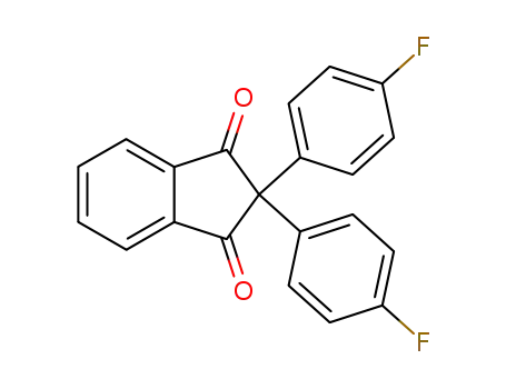 Molecular Structure of 208588-17-4 (2,2-Bis-(4-fluoro-phenyl)-indan-1,3-dione)