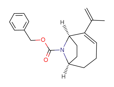 Molecular Structure of 690211-39-3 ((1R,6R,9S)-2-Isopropenyl-9-aza-bicyclo[4.2.1]non-2-ene-9-carboxylic acid benzyl ester)