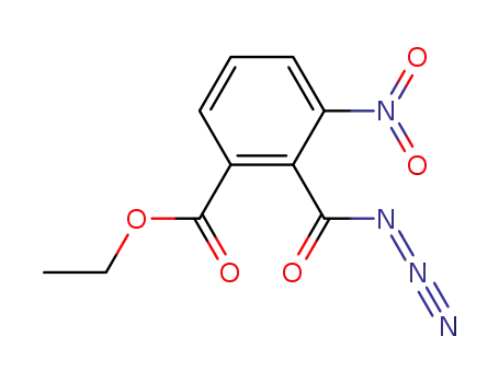 Molecular Structure of 124341-05-5 (2-Azidocarbonyl-3-nitro-benzoic acid ethyl ester)