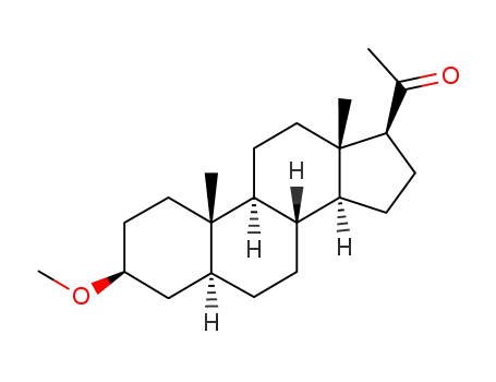 Molecular Structure of 7680-01-5 (3β-methoxy-5α-pregnane-20-one)