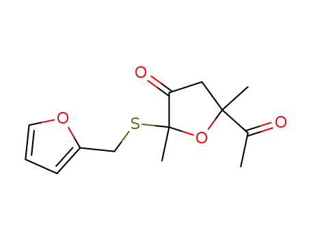 Molecular Structure of 67828-71-1 (5-acetyl-2-(furfurylthio)dihydro-2,5-dimethylfuran-3(2H)-one)