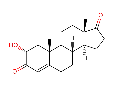 Molecular Structure of 140111-67-7 (2α-hydroxyandrost-4,9(11)-diene-3,17-dione)