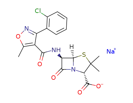 Molecular Structure of 642-78-4 (Sodium cloxacillin)