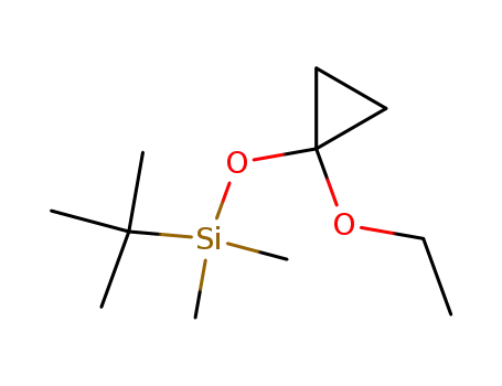 Molecular Structure of 117726-73-5 (Silane, (1,1-dimethylethyl)[(1-ethoxycyclopropyl)oxy]dimethyl- (9CI))