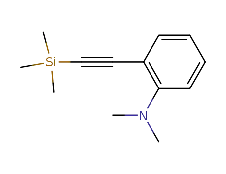 Molecular Structure of 219605-51-3 (Benzenamine, N,N-dimethyl-2-[(trimethylsilyl)ethynyl]-)