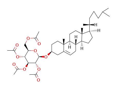 Molecular Structure of 6907-84-2 (cholest-5-en-3-yl 2,3,4,6-tetra-O-acetylhexopyranoside)